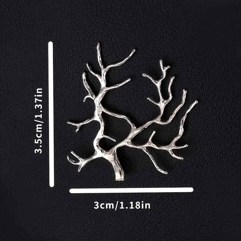 6pcs Branch Pendant Tray Set, Suitable for DIY Handmade Jewelry Making Materials, Necklace Earrings Jewelry Accessories,