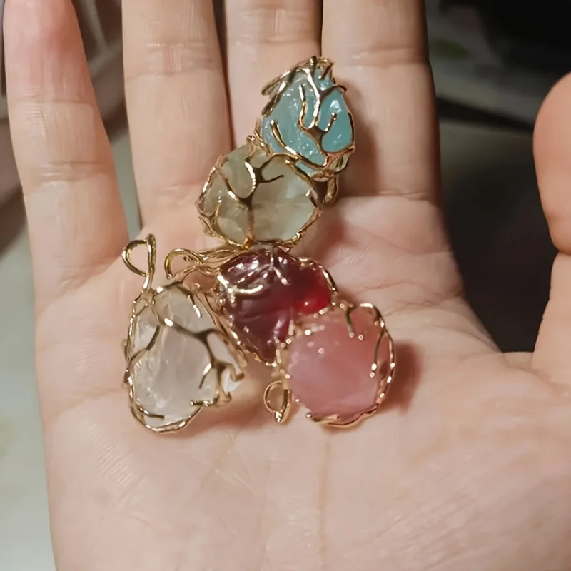 6pcs Branch Pendant Tray Set, Suitable for DIY Handmade Jewelry Making Materials, Necklace Earrings Jewelry Accessories,