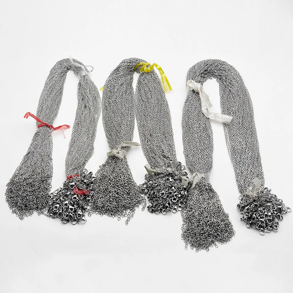100PC new stainless steel necklace chain 2.0MM 45cm or 50cm add 5cm lobster Jewelry pendant diy charm Accessories Good quality