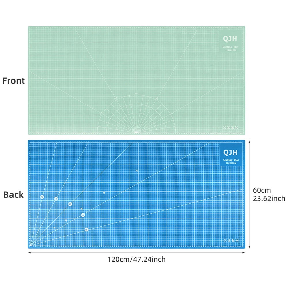 120x60cm PVC Cutting Mat, Double-Sided Precision-Cut Mat for Engraving, Sewing Crafts, Fabrics, Scrapbooking DIY Desk Mat Office