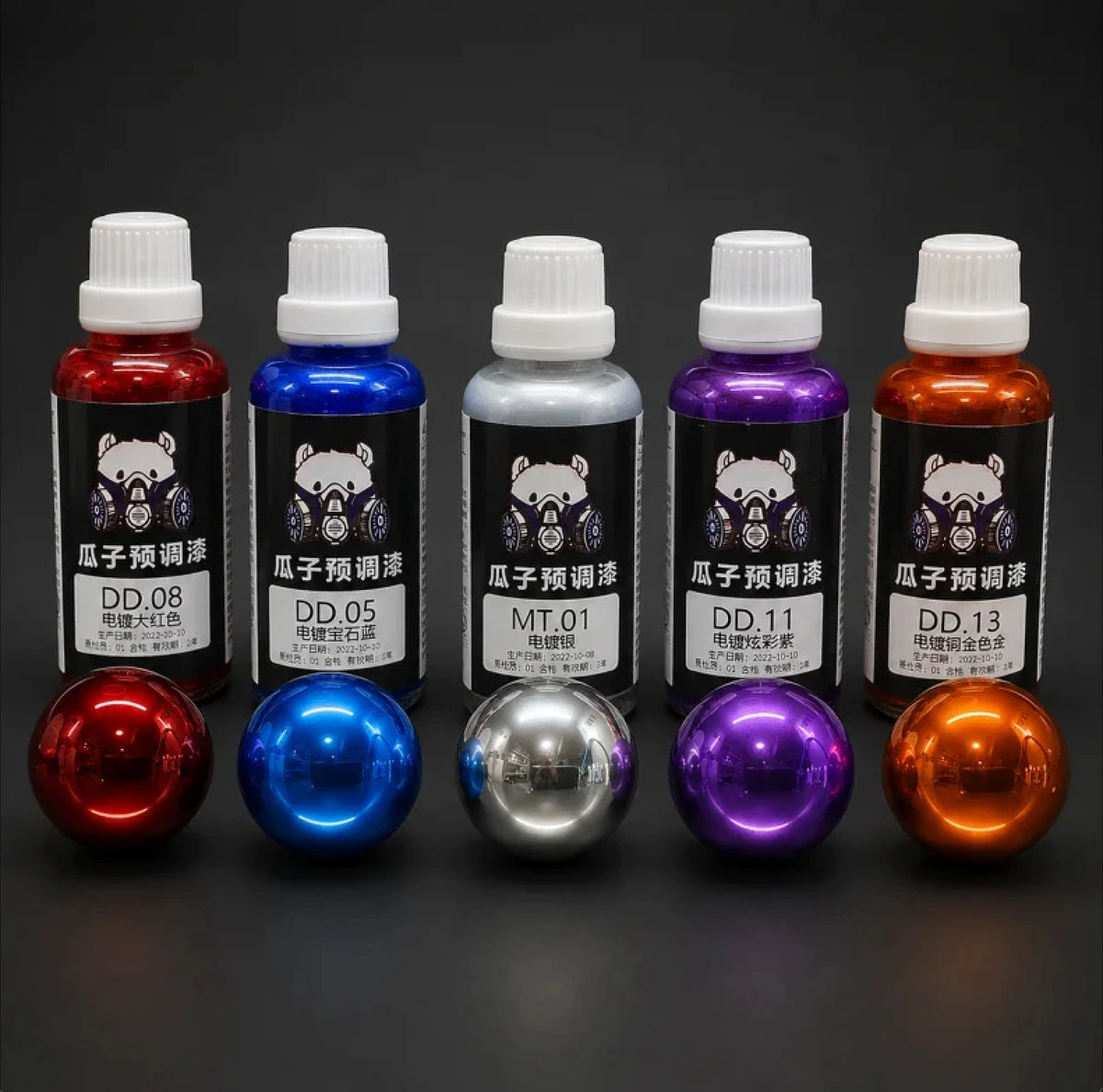 50ML Chrome Water Based Pre-thinned Airbrush Paint Mirror Metallic Finish for Scale Model DIY Hobby Spraying Pre-mixed Paint