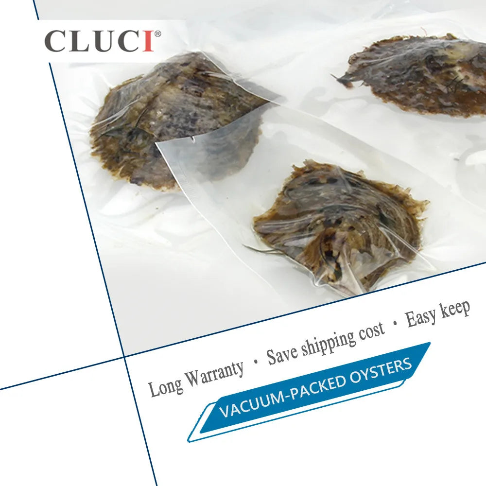 CLUCI 30pcs Twins Akoya Pearl Oysters 6-7mm  Quality Mixed 10 Colors Akoya Saltwater Pearl Bead Oysters with Pearls WP267SB