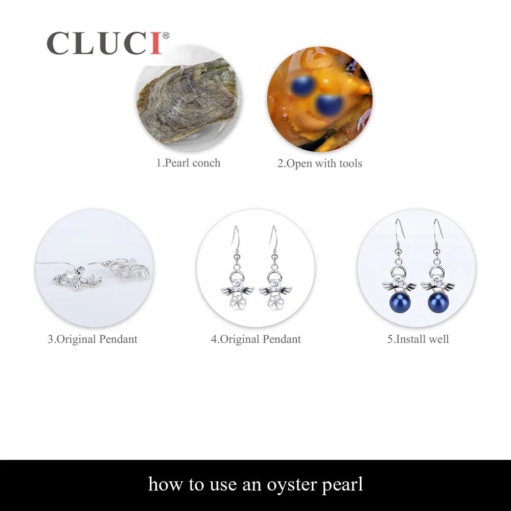 CLUCI 30pcs Twins Akoya Pearl Oysters 6-7mm  Quality Mixed 10 Colors Akoya Saltwater Pearl Bead Oysters with Pearls WP267SB