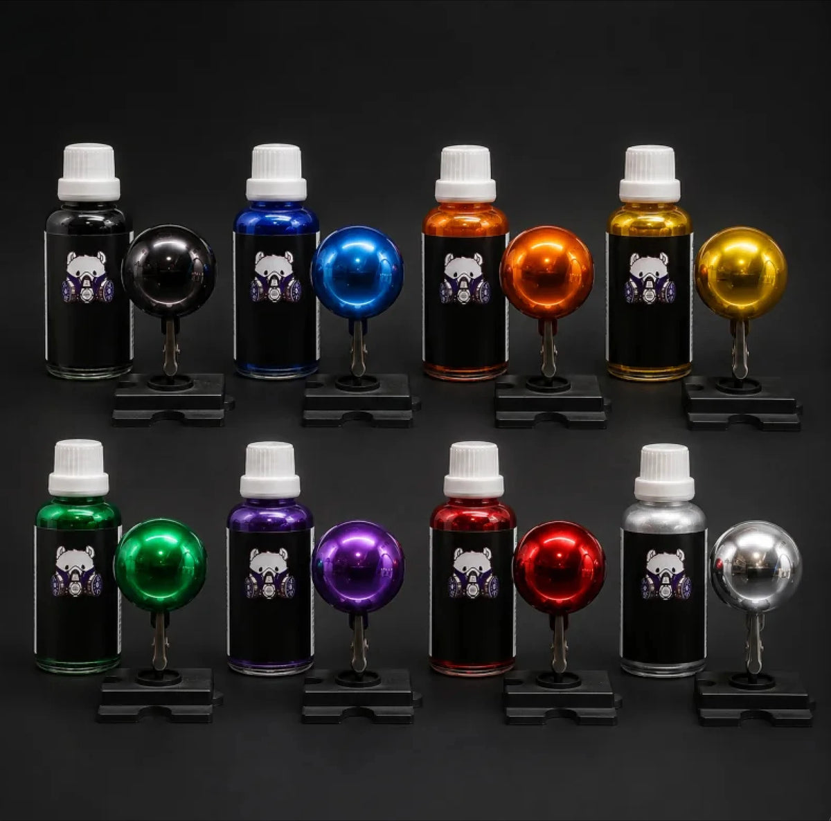 50ML Chrome Water Based Pre-thinned Airbrush Paint Mirror Metallic Finish for Scale Model DIY Hobby Spraying Pre-mixed Paint