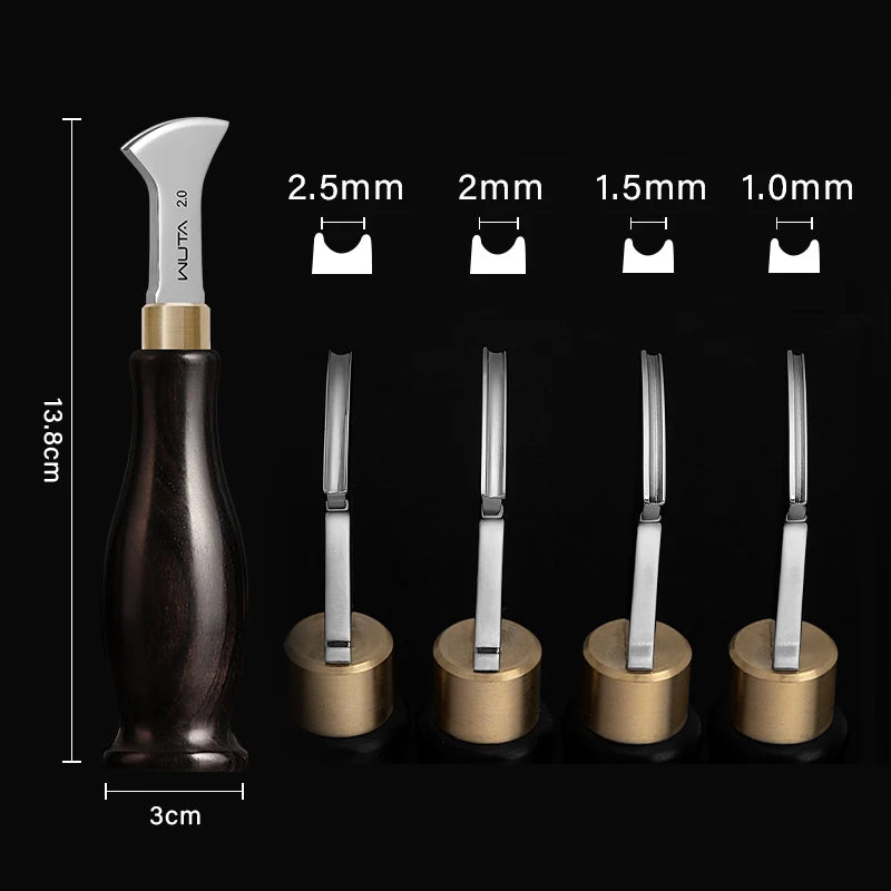 WUTA 1PC High Quality Professional Leather Edge Creaser Beveler Removal DIY Heat Creasers Edge Decorate Line Leather Craft Tools