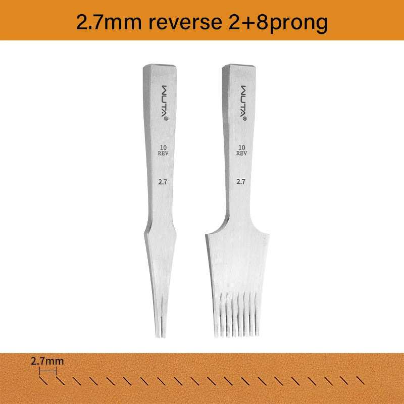 WUTA 1PC Professional Sharp Leather Chisel Punch French Style Pricking Iron Punching Tool High Polish DIY Leather Craft Tools