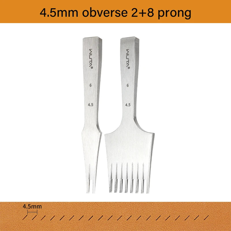 WUTA 1PC Professional Sharp Leather Chisel Punch French Style Pricking Iron Punching Tool High Polish DIY Leather Craft Tools
