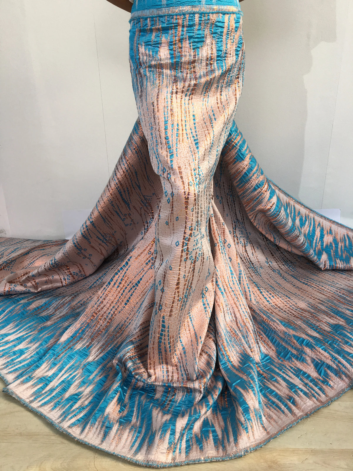 SJD LACE African Brocade Fabric 2026 French Metallic Jacquard Shiny Fabric for Nigerian Wedding Party Gown Dress Sewing Material US Stock 4697