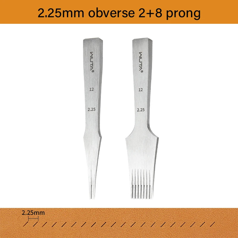 WUTA 1PC Professional Sharp Leather Chisel Punch French Style Pricking Iron Punching Tool High Polish DIY Leather Craft Tools