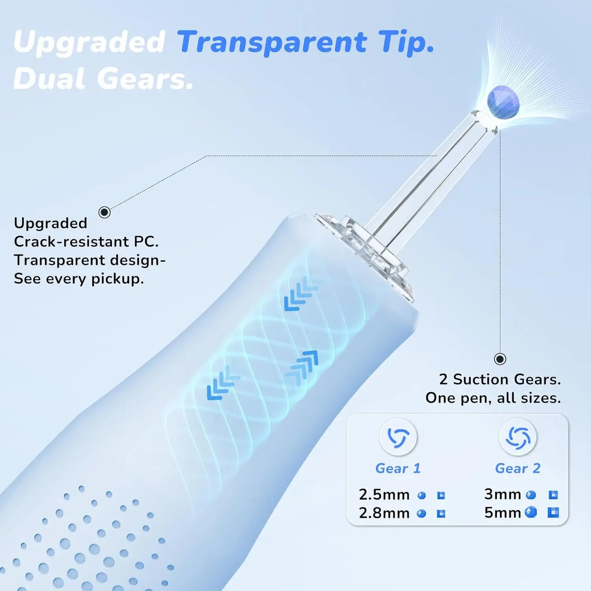 Electric Diamond Painting Pen with Light Rechargeable Wireless Vacuum Pen for Diamond Art with Ergonomic Grip; 2 Suction Gears; No Wax Needed
