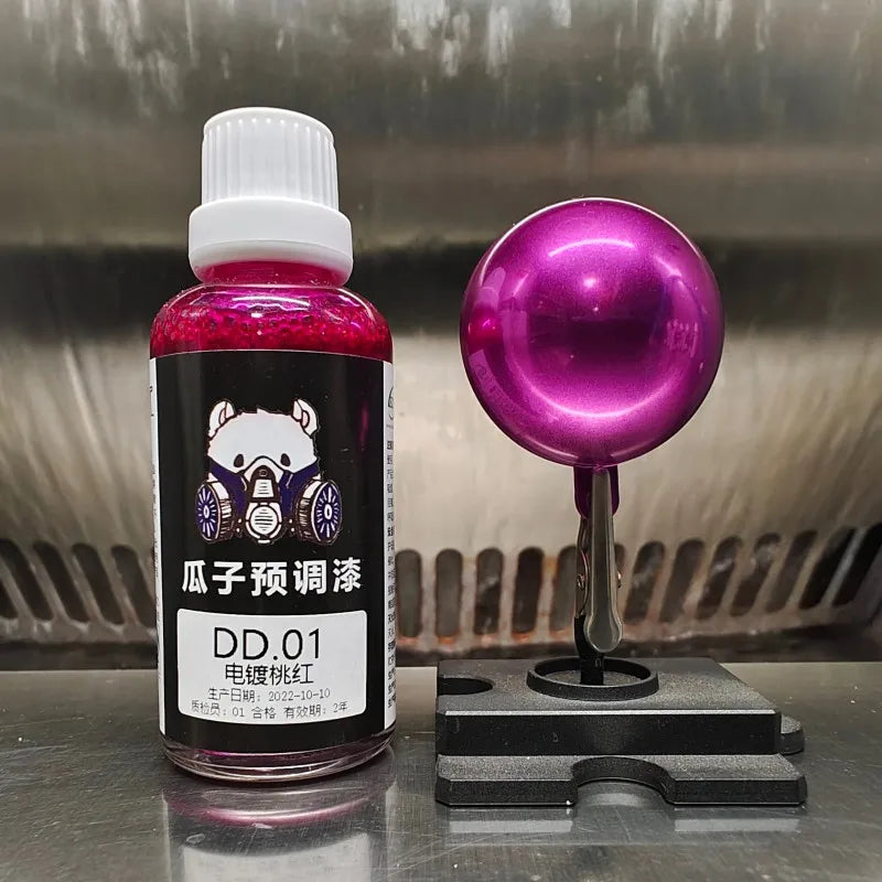 50ML Chrome Water Based Pre-thinned Airbrush Paint Mirror Metallic Finish for Scale Model DIY Hobby Spraying Pre-mixed Paint