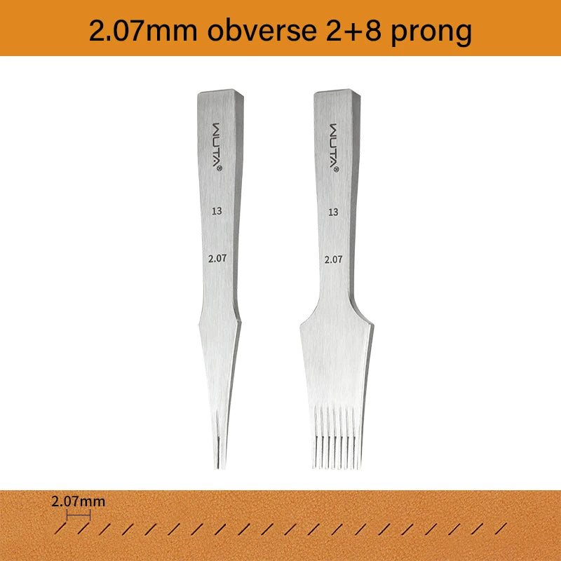 WUTA 1PC Professional Sharp Leather Chisel Punch French Style Pricking Iron Punching Tool High Polish DIY Leather Craft Tools