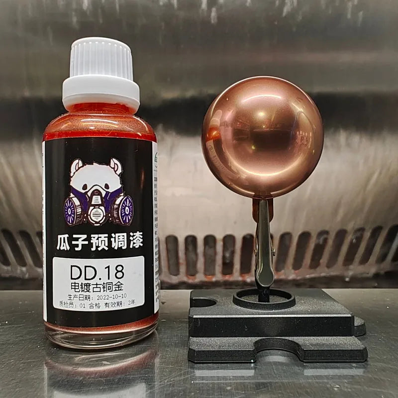 50ML Chrome Water Based Pre-thinned Airbrush Paint Mirror Metallic Finish for Scale Model DIY Hobby Spraying Pre-mixed Paint