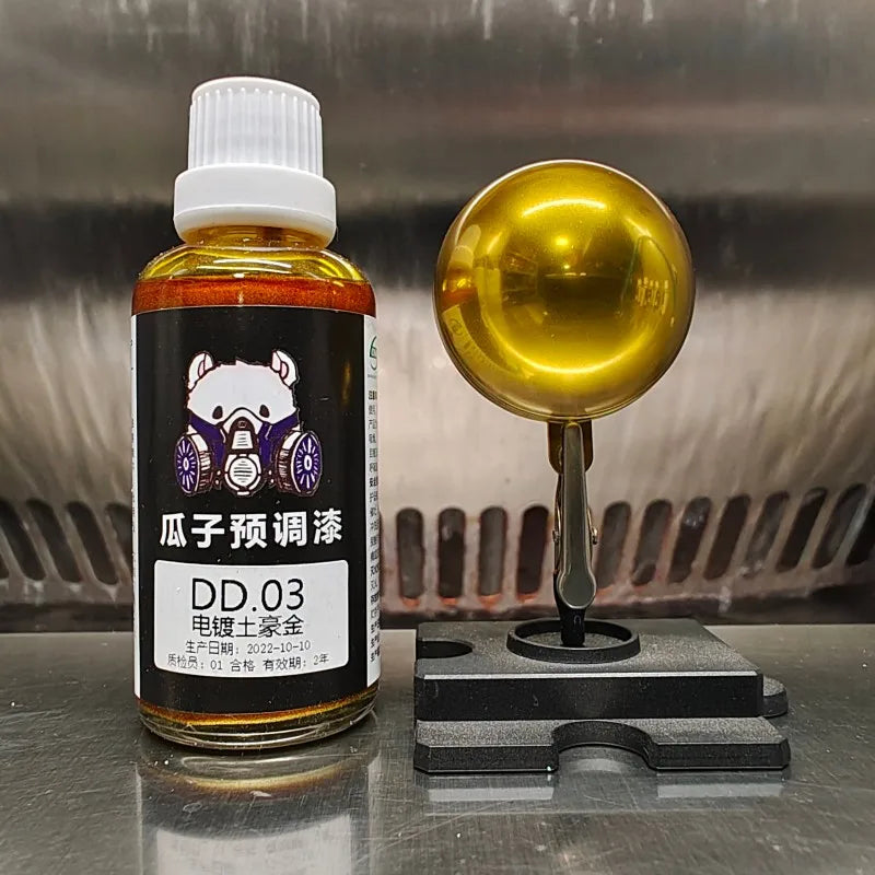 50ML Chrome Water Based Pre-thinned Airbrush Paint Mirror Metallic Finish for Scale Model DIY Hobby Spraying Pre-mixed Paint