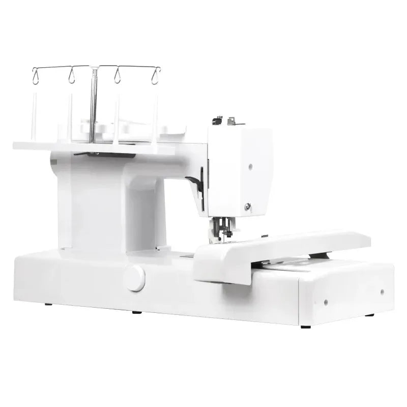 7 Inch LCD Screen Automatic Embroidery Machine Computerized Embroidery & Sewing Machine 500 Built-in Patterns USB DST Thread Break Detection Foot Pedal for Home DIY Clothing Logo Beginners