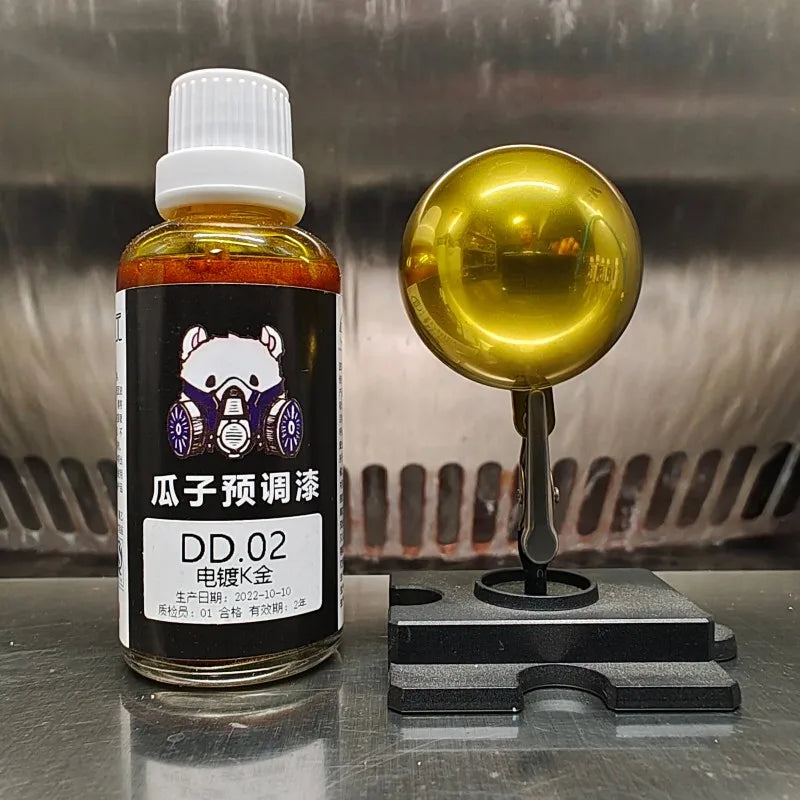 50ML Chrome Water Based Pre-thinned Airbrush Paint Mirror Metallic Finish for Scale Model DIY Hobby Spraying Pre-mixed Paint