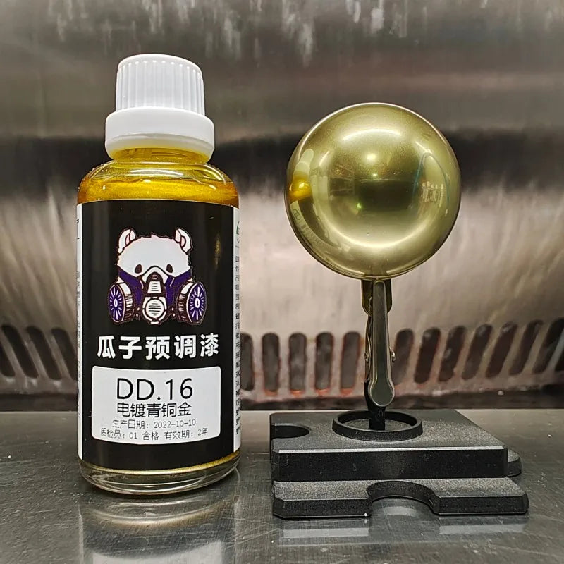 50ML Chrome Water Based Pre-thinned Airbrush Paint Mirror Metallic Finish for Scale Model DIY Hobby Spraying Pre-mixed Paint