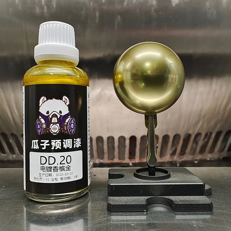 50ML Chrome Water Based Pre-thinned Airbrush Paint Mirror Metallic Finish for Scale Model DIY Hobby Spraying Pre-mixed Paint