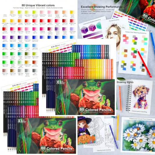 80 Colored Pencils Set, Oil-Based Soft Core For Adult Coloring Books, Professional Color Pencils Art Gifts For Artists, Beginners And Adults