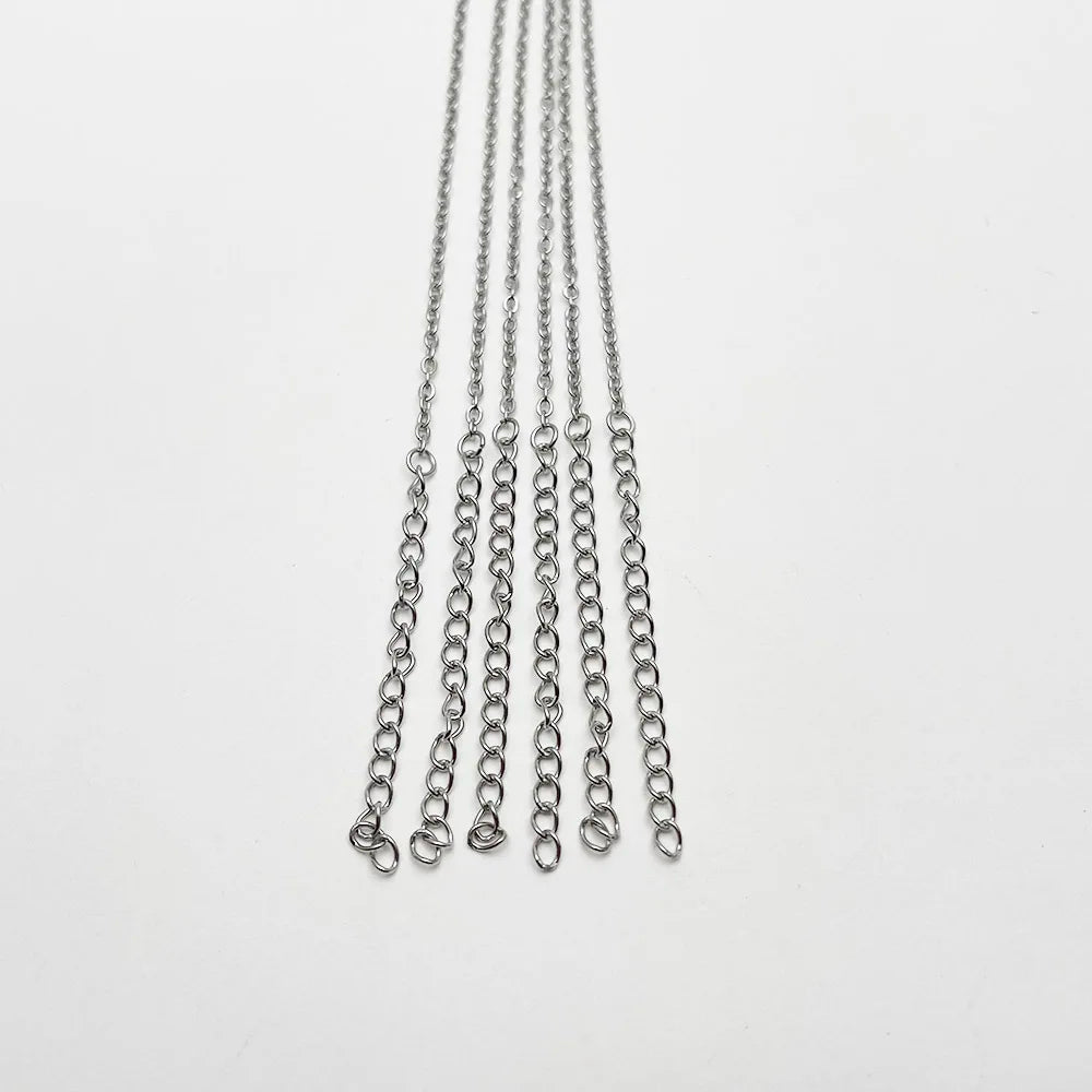 100PC new stainless steel necklace chain 2.0MM 45cm or 50cm add 5cm lobster Jewelry pendant diy charm Accessories Good quality