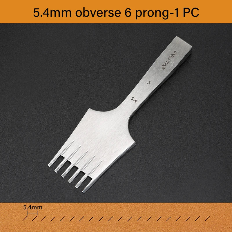 WUTA 1PC Professional Sharp Leather Chisel Punch French Style Pricking Iron Punching Tool High Polish DIY Leather Craft Tools