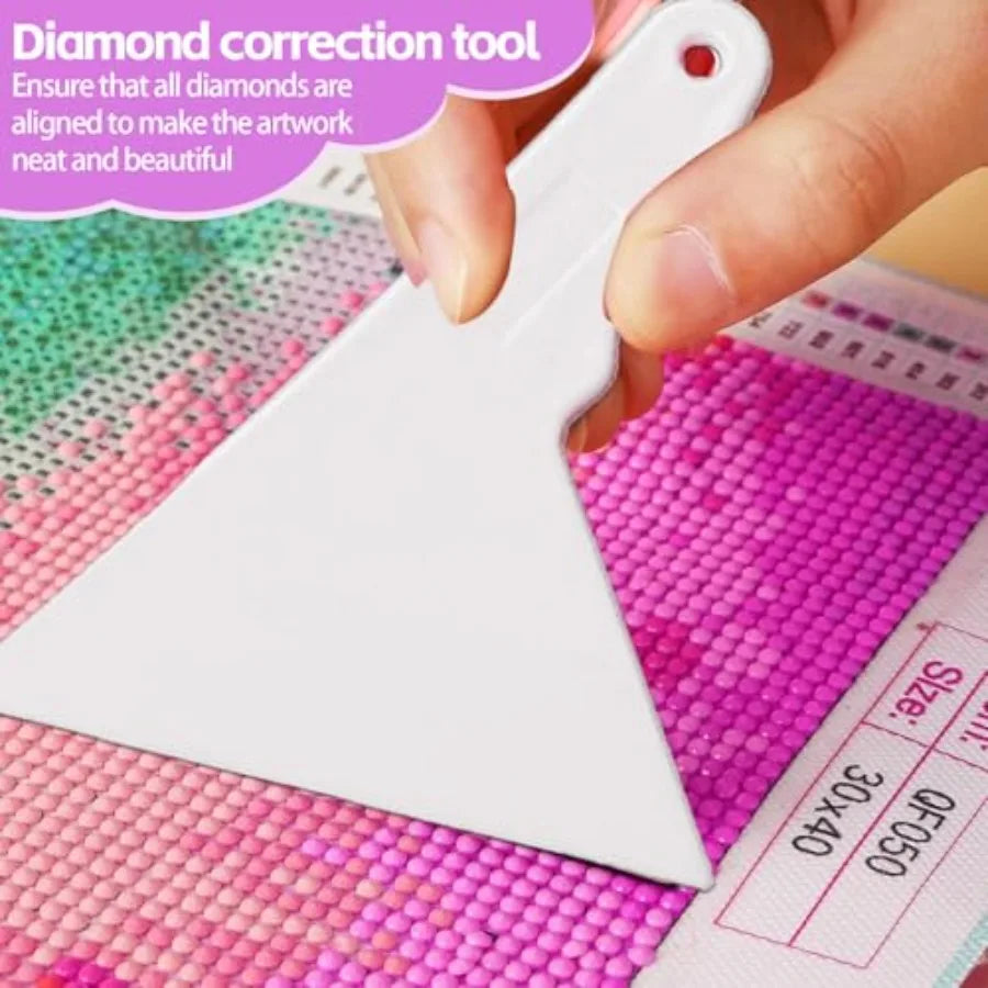 244Pcs All Inclusive Diamond Art Accessories Kit Diamond Painting LED Light Pad Set with Diamond Art Sealer Glue Stand Storage