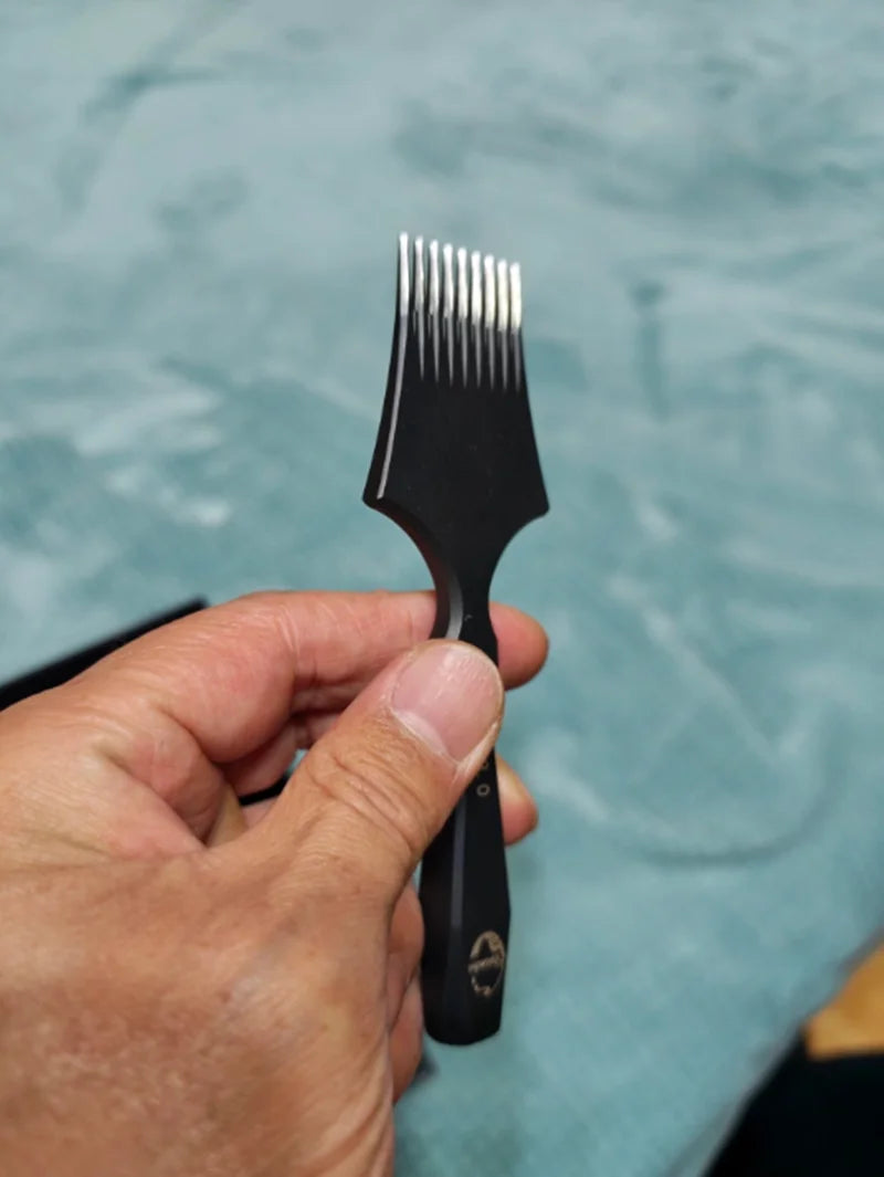 French Leather Pricking Iron 4-Pitch Set (2.7-3.85mm) - 9Cr18MoV Steel Chisel Tool for Hand Stitching & Craft
