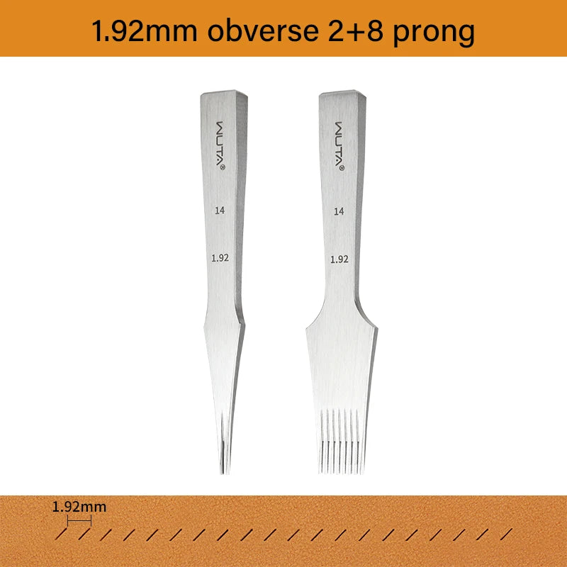 WUTA 1PC Professional Sharp Leather Chisel Punch French Style Pricking Iron Punching Tool High Polish DIY Leather Craft Tools