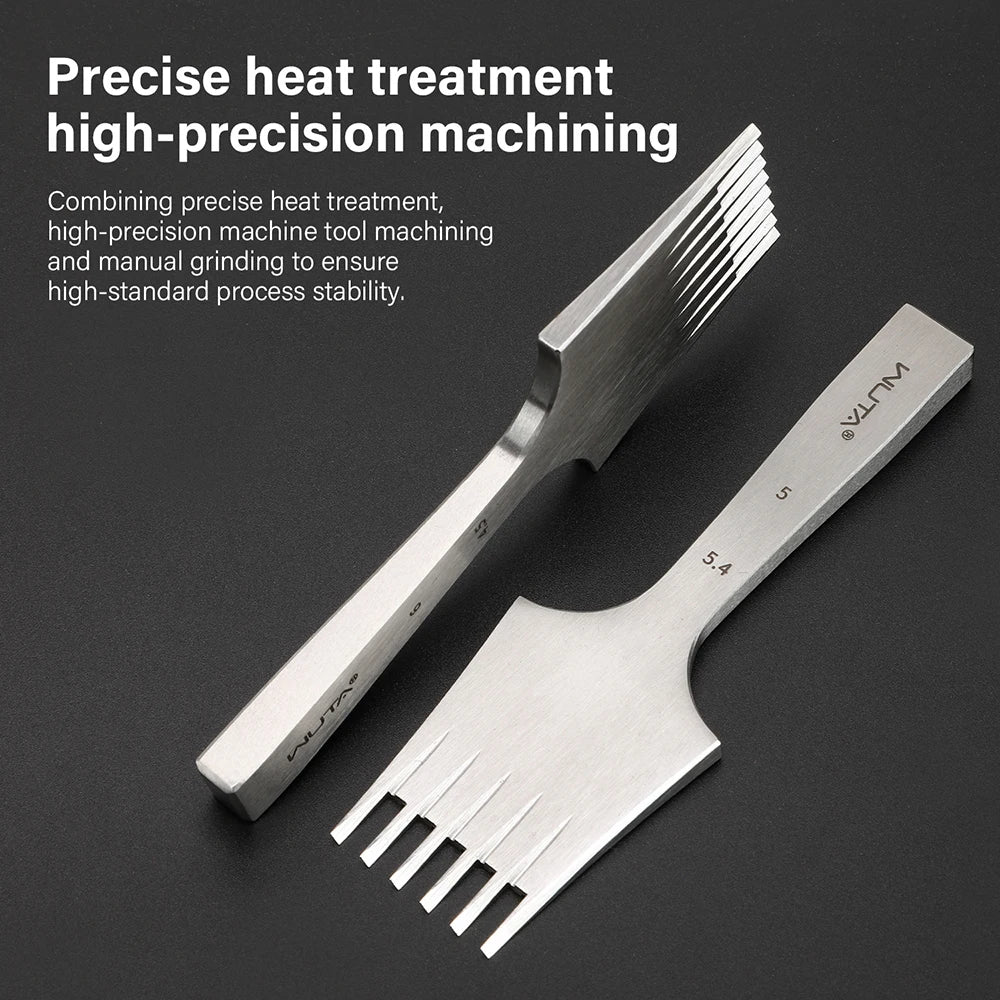WUTA 1PC Professional Sharp Leather Chisel Punch French Style Pricking Iron Punching Tool High Polish DIY Leather Craft Tools