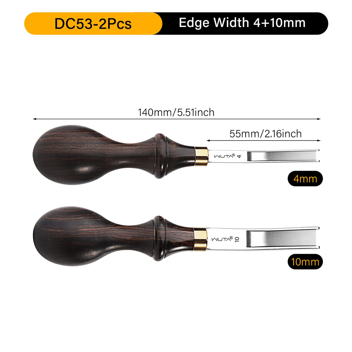 WUTA 1PC Professional Leather Wide Edger Skiver Edge Beveler Sharp M390/DC53 Steel Skiving Thinning Trimming Craft Leather Tools
