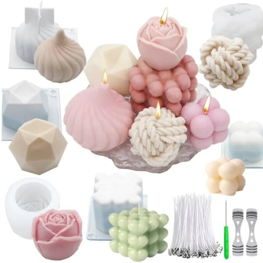 Great for home DIY, silicone mold set perfect for making candles, cakes and soaps