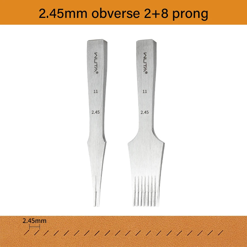 WUTA 1PC Professional Sharp Leather Chisel Punch French Style Pricking Iron Punching Tool High Polish DIY Leather Craft Tools