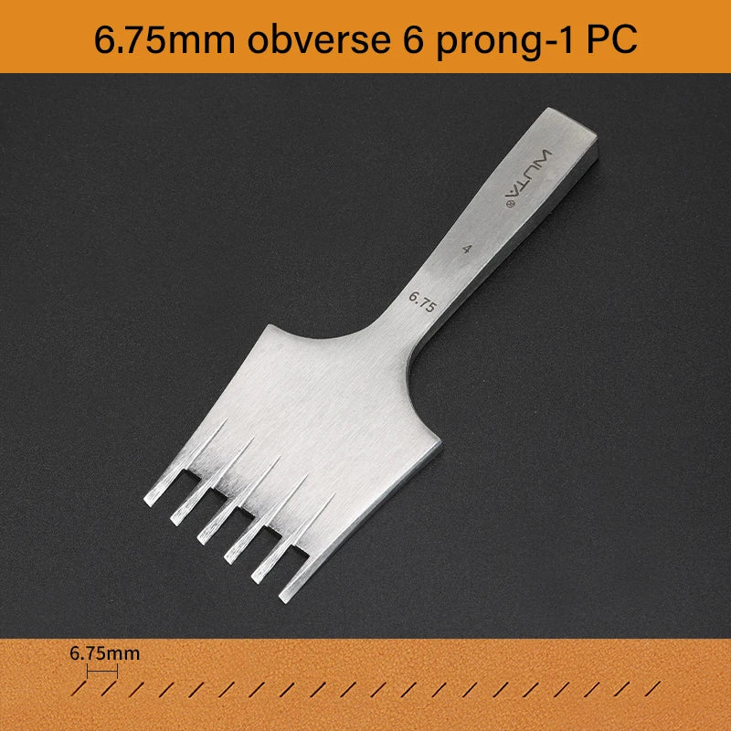 WUTA 1PC Professional Sharp Leather Chisel Punch French Style Pricking Iron Punching Tool High Polish DIY Leather Craft Tools