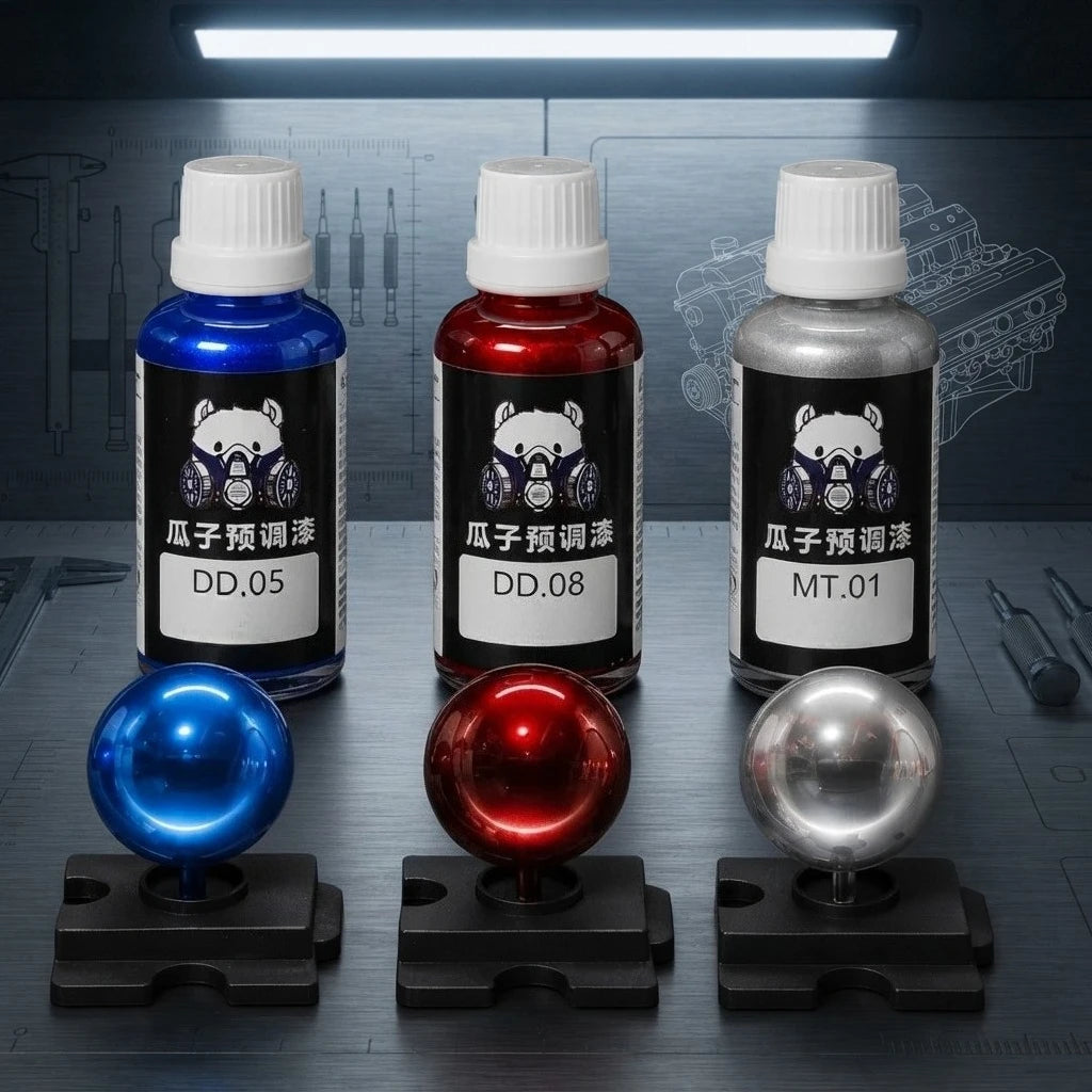 50ML Chrome Water Based Pre-thinned Airbrush Paint Mirror Metallic Finish for Scale Model DIY Hobby Spraying Pre-mixed Paint