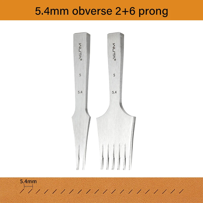 WUTA 1PC Professional Sharp Leather Chisel Punch French Style Pricking Iron Punching Tool High Polish DIY Leather Craft Tools