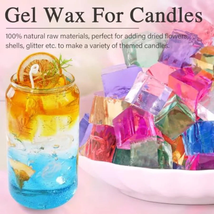 Home DIY Candle Making Kit, 7 Colors Gel Wax with Full Accessories, Easy for Beginners