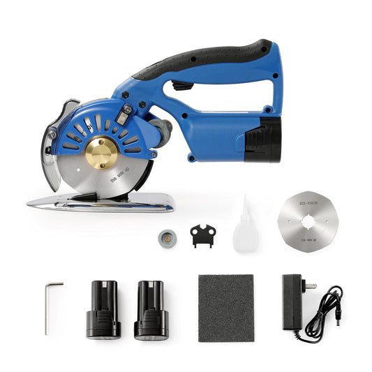 VEVOR 150W Fabric Cutter 5-Speed Cordless Electric Rotary Fabric Cutting Machine 1.1" Thickness Octagonal Knife for Cloth Fabric