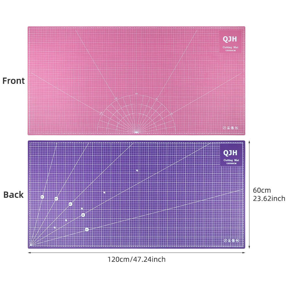 120x60cm PVC Cutting Mat, Double-Sided Precision-Cut Mat for Engraving, Sewing Crafts, Fabrics, Scrapbooking DIY Desk Mat Office