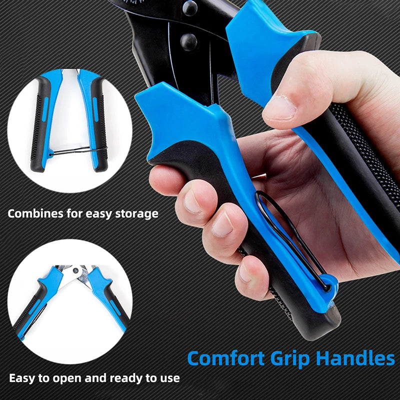 WUTA Revolving Leather Belt Hole Punch Plier Kit, Eyelet Puncher,DIY Tool Set for Belts, Watch Bands, Straps, Dog Collars,Fabric
