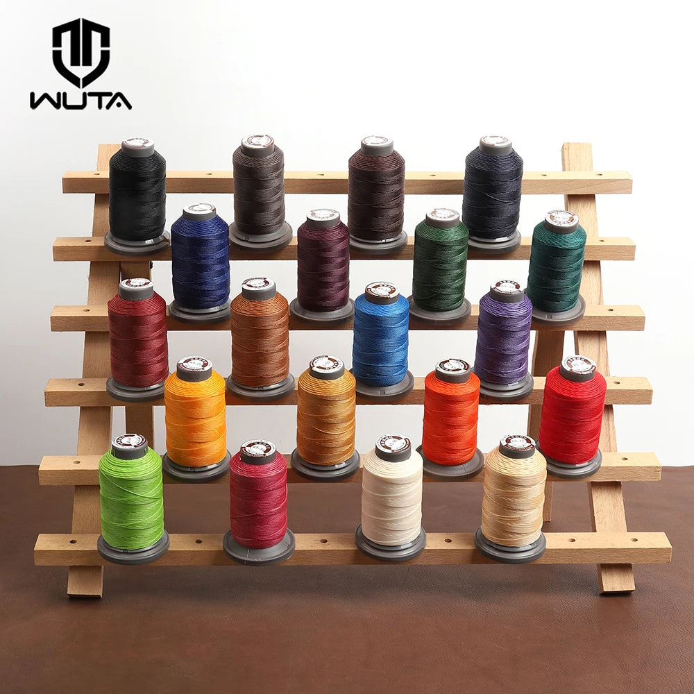 WUTA 1 Set 20 Pcs Leather Craft Thread Round Waxed Thread Polyester Hand Sewing Line High Quality DIY Leather Tools Work Cord