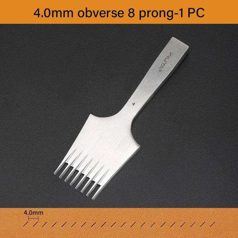 WUTA 1PC Professional Sharp Leather Chisel Punch French Style Pricking Iron Punching Tool High Polish DIY Leather Craft Tools