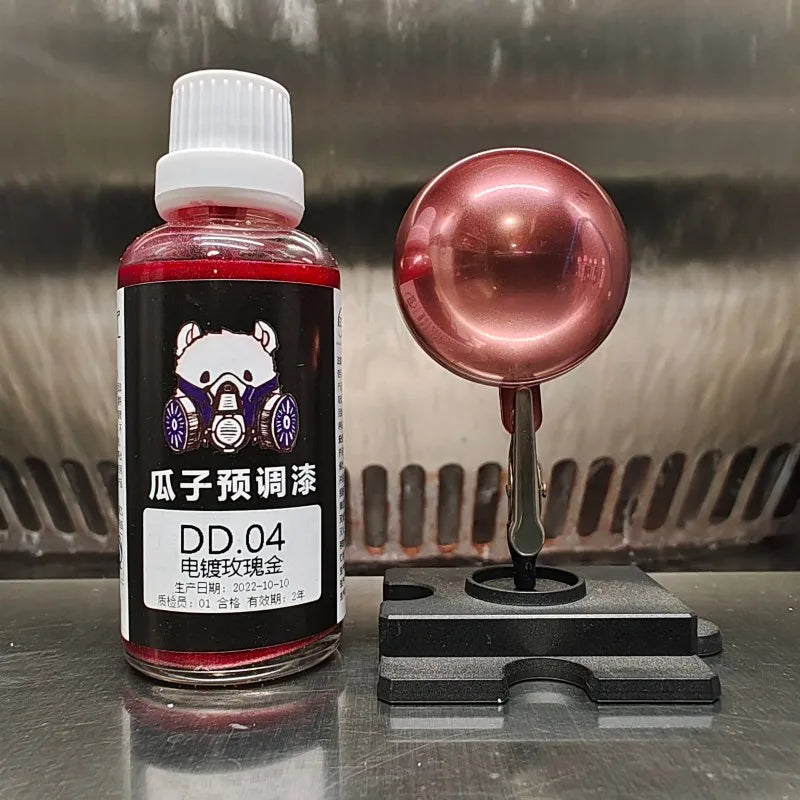 50ML Chrome Water Based Pre-thinned Airbrush Paint Mirror Metallic Finish for Scale Model DIY Hobby Spraying Pre-mixed Paint