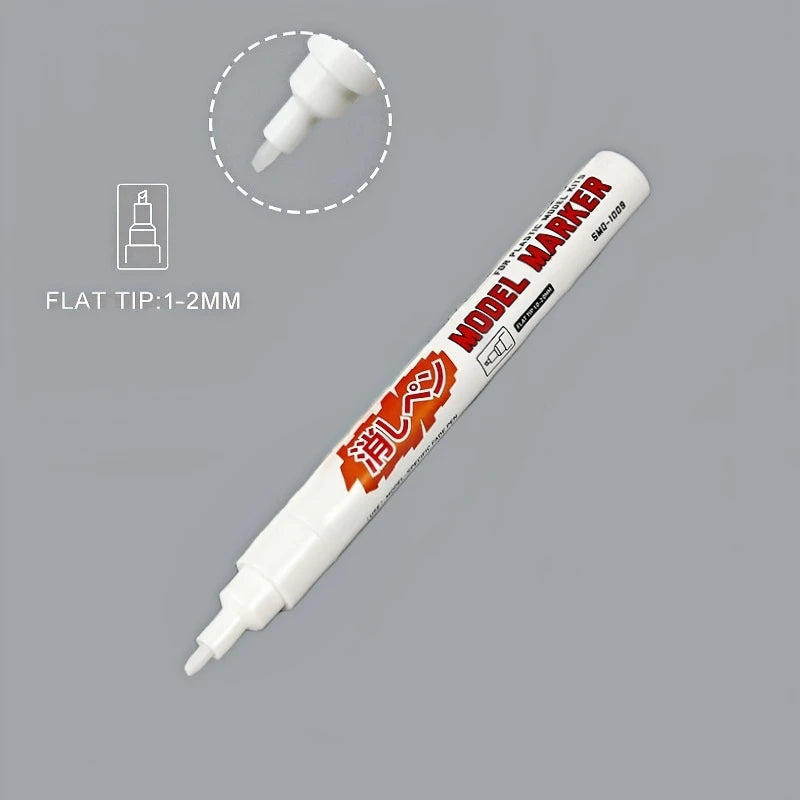 Metallic Markers Colouring Pens for Mech Painting Golden Paint Marker Pen Silvery Reflective Paint Model Marker Pen