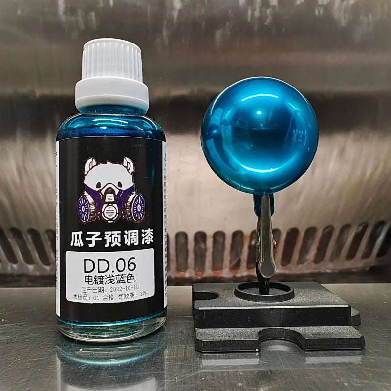 50ML Chrome Water Based Pre-thinned Airbrush Paint Mirror Metallic Finish for Scale Model DIY Hobby Spraying Pre-mixed Paint