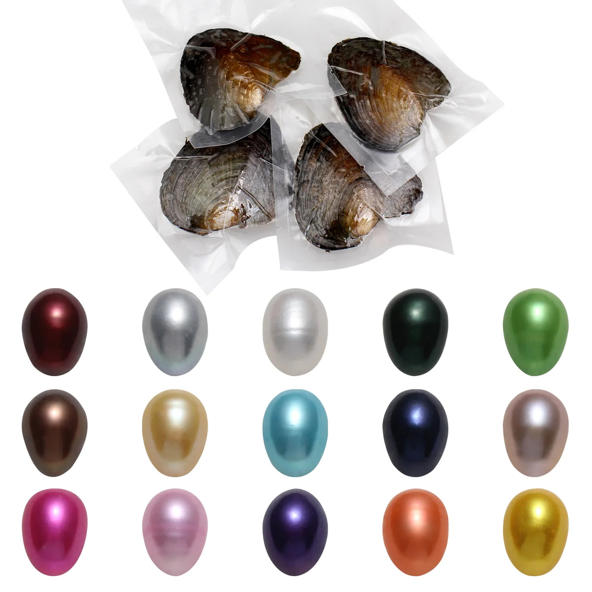 50pcs/Lot Natural Cultured Oyster Freshwater Pearl Mixed Colors Shape for Jewelry Making DIY Handmade Love Wish Gift